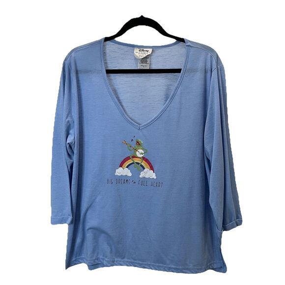 Disney Off to Sleep We Go Munki Munki Nite Nite Kermit the Frog PJ Top Size XXL - Picture 1 of 9